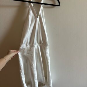 BHLDN Ivory Satin Fabric